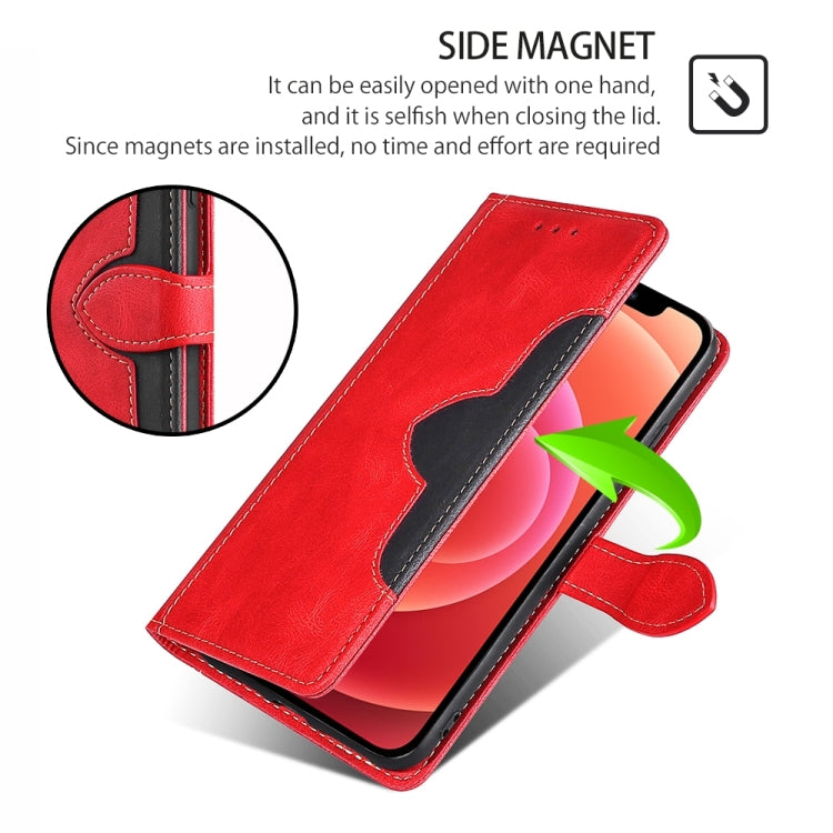 For Motorola Edge 5G 2024 Skin Feel Magnetic Buckle Leather Phone Case(Red) - Motorola Cases by PMC Jewellery | Online Shopping South Africa | PMC Jewellery | Buy Now Pay Later Mobicred