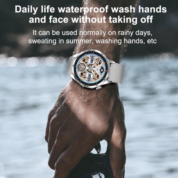 LEMFO GTS4/LT09 1.5 inch IP67 Fitness Wellness Smart Watch Support Bluetooth Call / Sleep / Blood Oxygen / Heart Rate Health Monitor, Silicone Strap(Silver) - Smart Watches by LEMFO | Online Shopping South Africa | PMC TechLife | Buy Now Pay Later Mobicred