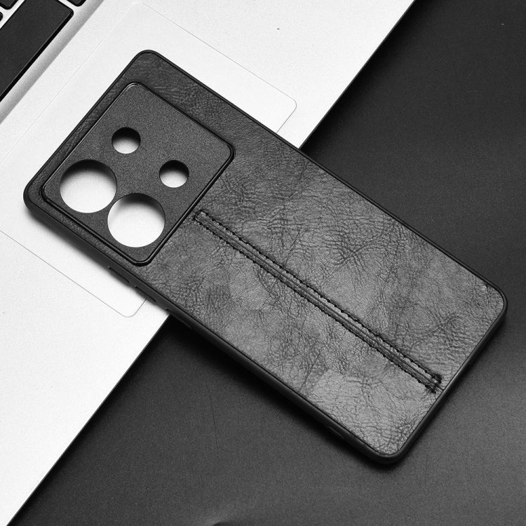 For Infinix Zero 30 5G Cow Pattern Sewing Card Bag Phone Case(Black) - Infinix Cases by PMC TechLife | Online Shopping South Africa | PMC TechLife | Buy Now Pay Later Mobicred