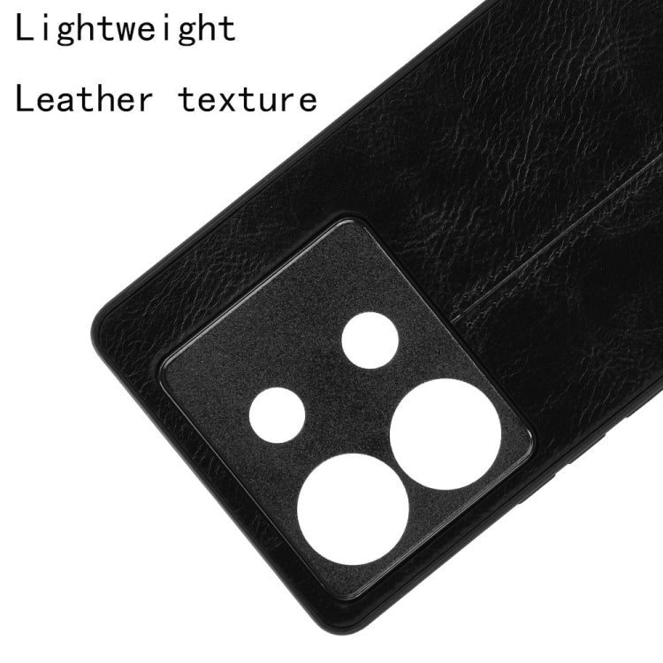 For Infinix Zero 30 5G Cow Pattern Sewing Card Bag Phone Case(Black) - Infinix Cases by PMC TechLife | Online Shopping South Africa | PMC TechLife | Buy Now Pay Later Mobicred