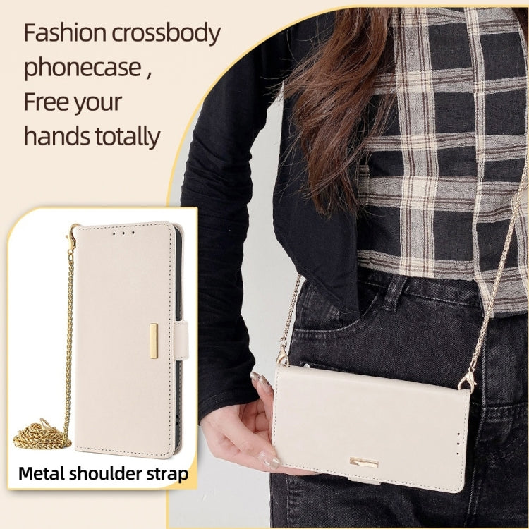 For Huawei Pura 70 5G Crossbody Chain Leather Phone Case(White) - free shipping - PMC Jewellery - Order now!