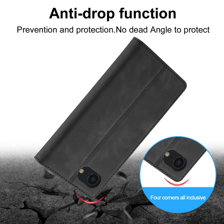 For iPhone 16e LC.IMEEKE Strong Magnetism Microfiber Leather Phone Case(Black) - iPhone 16e Cases by LC.IMEEKE | Online Shopping South Africa | PMC TechLife | Buy Now Pay Later Mobicred