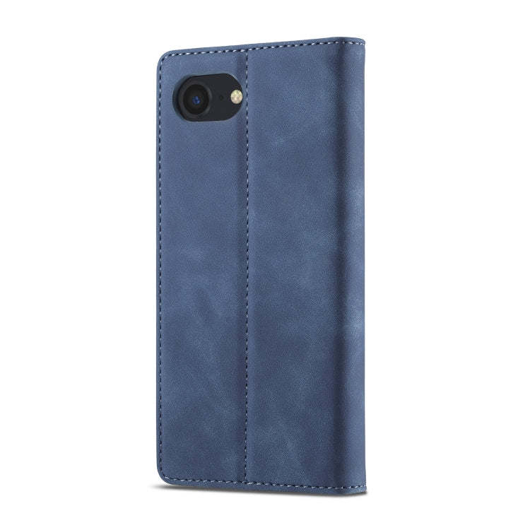 For iPhone 16e LC.IMEEKE Strong Magnetism Microfiber Leather Phone Case(Blue) - iPhone 16e Cases by LC.IMEEKE | Online Shopping South Africa | PMC TechLife | Buy Now Pay Later Mobicred