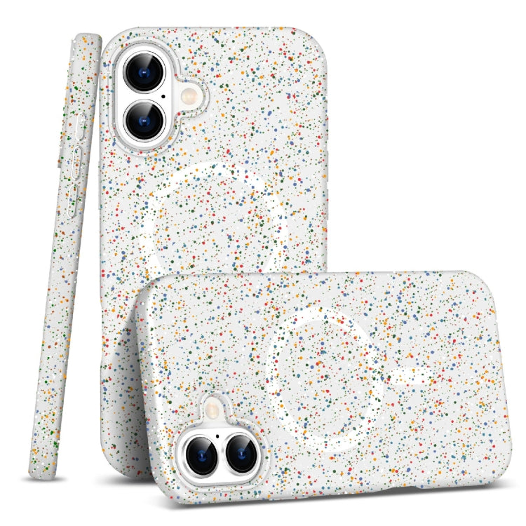 For iPhone 16 Plus Colorful Frosted Magsafe PC Hybrid TPU Phone Case(White) - iPhone 16 Plus Cases by PMC TechLife | Online Shopping South Africa | PMC TechLife | Buy Now Pay Later Mobicred