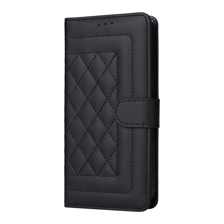 For Google Pixel 9 Diamond Lattice Leather Flip Phone Case(Black) - Google Cases by PMC TechLife | Online Shopping South Africa | PMC TechLife | Buy Now Pay Later Mobicred