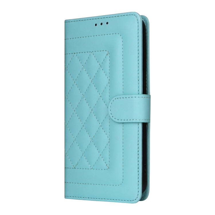 For Google Pixel 9 Pro Diamond Lattice Leather Flip Phone Case(Mint Green) - Google Cases by PMC TechLife | Online Shopping South Africa | PMC TechLife | Buy Now Pay Later Mobicred