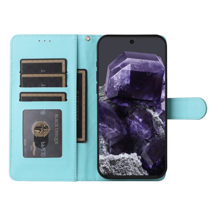 For Google Pixel 9 Pro Diamond Lattice Leather Flip Phone Case(Mint Green) - Google Cases by PMC TechLife | Online Shopping South Africa | PMC TechLife | Buy Now Pay Later Mobicred