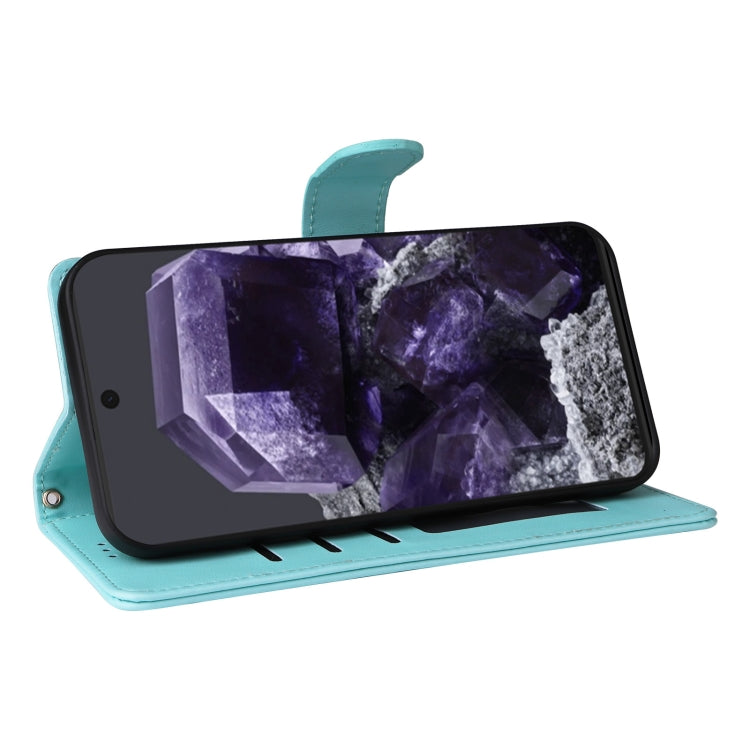 For Google Pixel 9 Pro Diamond Lattice Leather Flip Phone Case(Mint Green) - Google Cases by PMC TechLife | Online Shopping South Africa | PMC TechLife | Buy Now Pay Later Mobicred