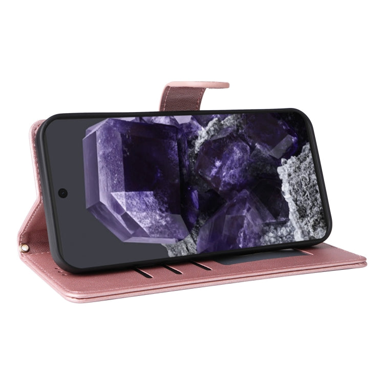 For Google Pixel 9 Pro Diamond Lattice Leather Flip Phone Case(Rose Gold) - Google Cases by PMC TechLife | Online Shopping South Africa | PMC TechLife | Buy Now Pay Later Mobicred