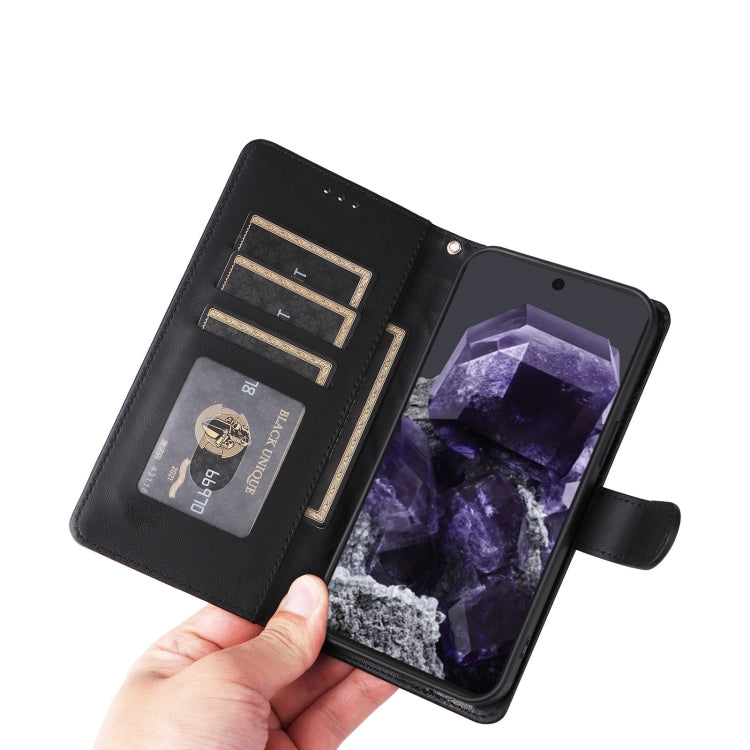 For Google Pixel 9 Pro Diamond Lattice Leather Flip Phone Case(Black) - Google Cases by PMC TechLife | Online Shopping South Africa | PMC TechLife | Buy Now Pay Later Mobicred