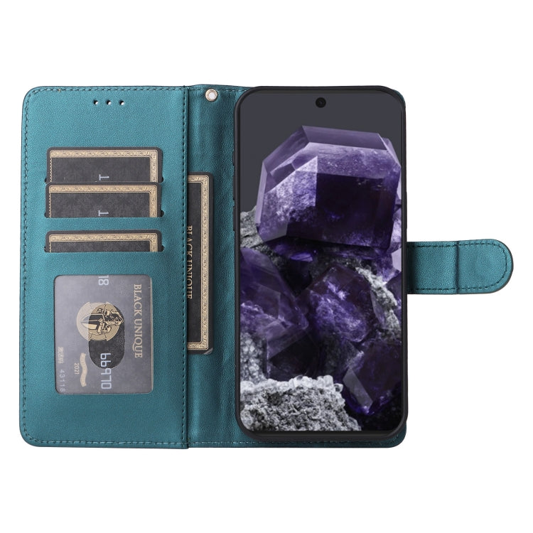 For Google Pixel 9 Pro Diamond Lattice Leather Flip Phone Case(Green) - Google Cases by PMC TechLife | Online Shopping South Africa | PMC TechLife | Buy Now Pay Later Mobicred