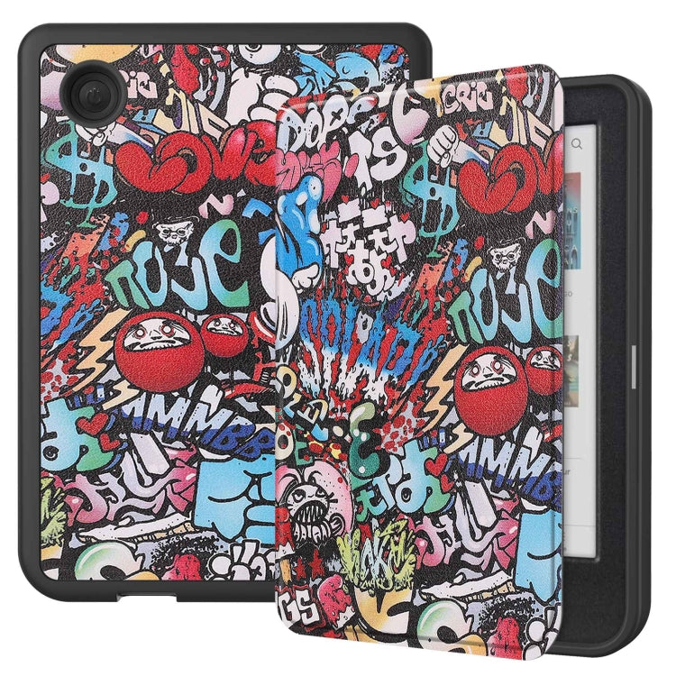 For KOBO Clara Colour 2024 / BW Painted Voltage Caster TPU Leather Smart Tablet Case(Graffiti) - Others by PMC Jewellery | Online Shopping South Africa | PMC Jewellery | Buy Now Pay Later Mobicred