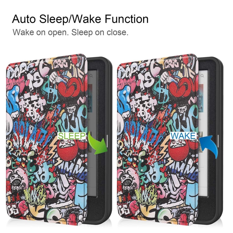 For KOBO Clara Colour 2024 / BW Painted Voltage Caster TPU Leather Smart Tablet Case(Graffiti) - Others by PMC Jewellery | Online Shopping South Africa | PMC Jewellery | Buy Now Pay Later Mobicred