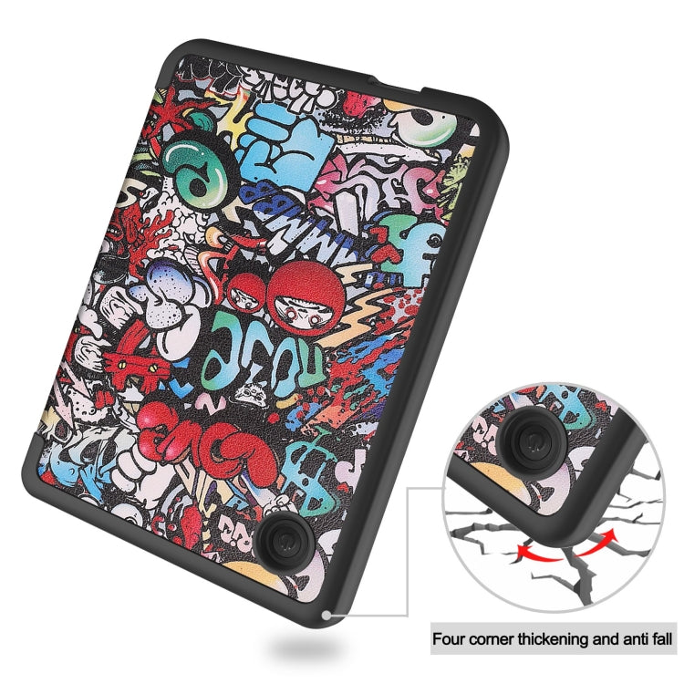 For KOBO Clara Colour 2024 / BW Painted Voltage Caster TPU Leather Smart Tablet Case(Graffiti) - Others by PMC Jewellery | Online Shopping South Africa | PMC Jewellery | Buy Now Pay Later Mobicred