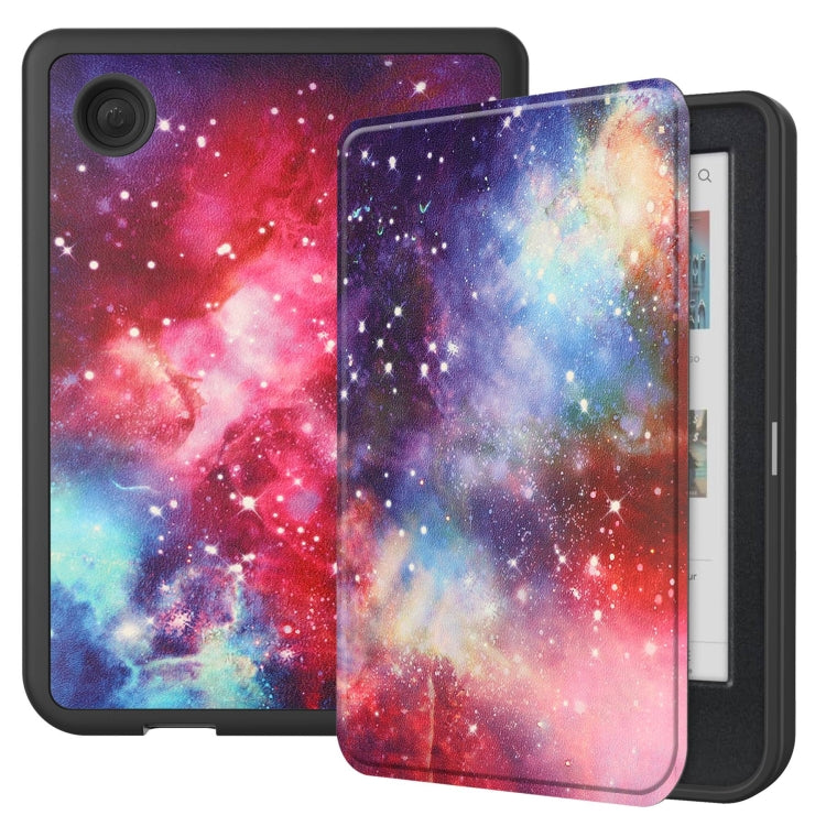 For KOBO Clara Colour 2024 / BW Painted Voltage Caster TPU Leather Smart Tablet Case(Milky Way) - Others by PMC Jewellery | Online Shopping South Africa | PMC Jewellery | Buy Now Pay Later Mobicred