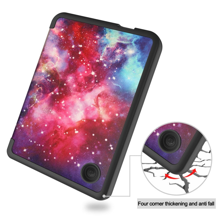 For KOBO Clara Colour 2024 / BW Painted Voltage Caster TPU Leather Smart Tablet Case(Milky Way) - Others by PMC Jewellery | Online Shopping South Africa | PMC Jewellery | Buy Now Pay Later Mobicred