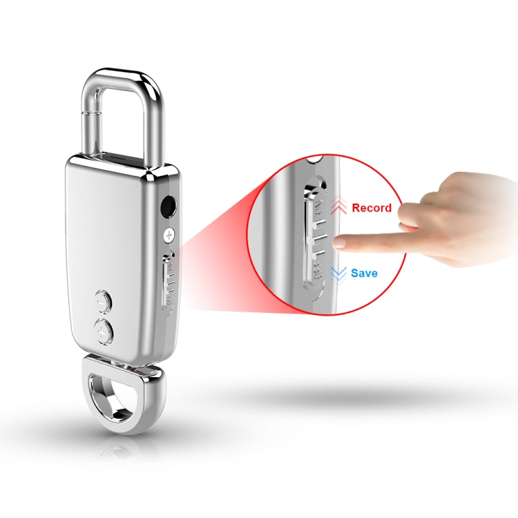 JNN S20 Zinc Alloy Keychain Voice Recorder, Memory:4GB(Black) - Other Style by JNN | Online Shopping South Africa | PMC TechLife | Buy Now Pay Later Mobicred