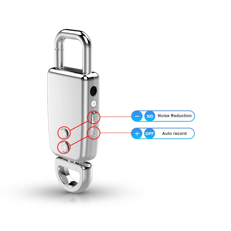 JNN S20 Zinc Alloy Keychain Voice Recorder, Memory:4GB(Black) - Other Style by JNN | Online Shopping South Africa | PMC TechLife | Buy Now Pay Later Mobicred