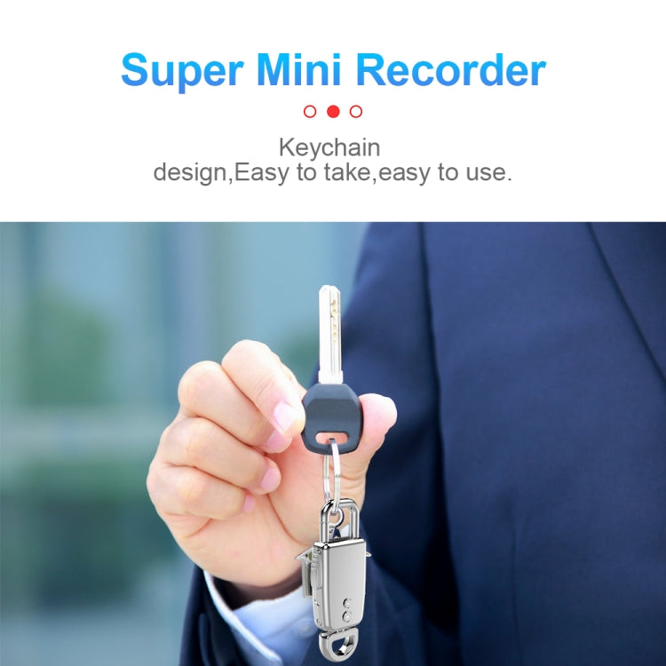 JNN S20 Zinc Alloy Keychain Voice Recorder, Memory:8GB(Silver) - free shipping - PMC TechLife - Order now!