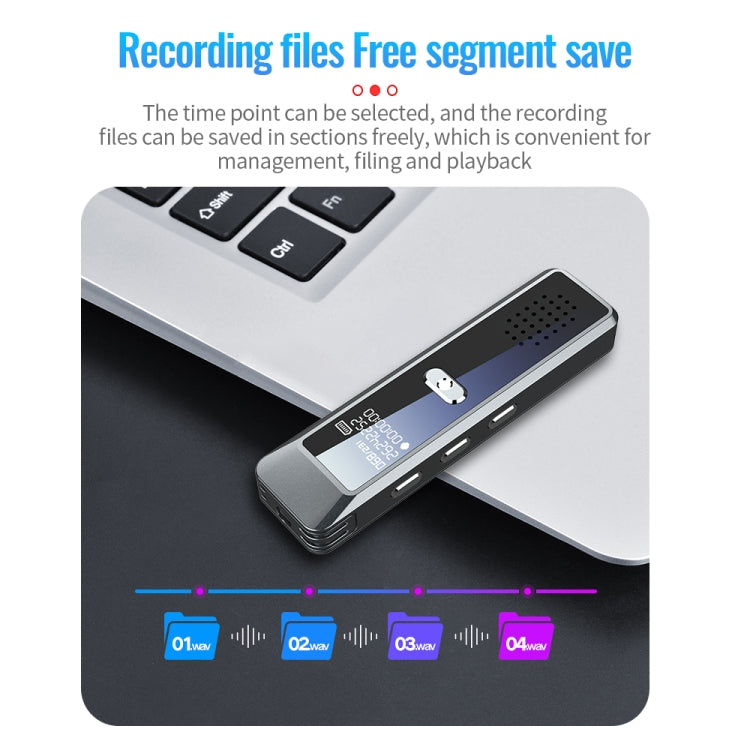 JNN Q7 Mini Portable Voice Recorder with OLED Screen, Memory:8GB(Metal Gray) - Recording Pen by JNN | Online Shopping South Africa | PMC TechLife | Buy Now Pay Later Mobicred