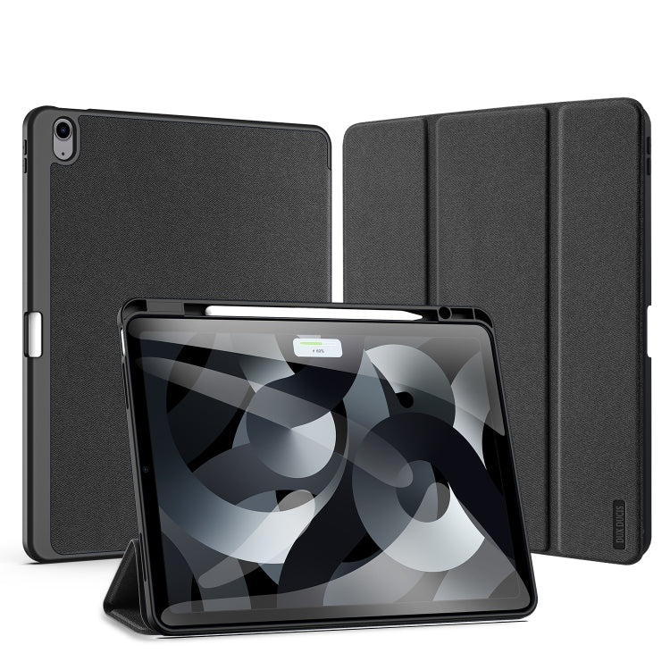 For iPad Air 13 2024 / 2025 DUX DUCIS Domo Series Cloth Texture Magnetic Leather Tablet Case(Black) - iPad Air 13 2025 / 2024 Cases by DUX DUCIS | Online Shopping South Africa | PMC TechLife | Buy Now Pay Later Mobicred