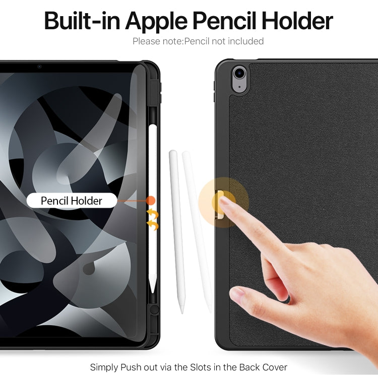 For iPad Air 13 2024 / 2025 DUX DUCIS Domo Series Cloth Texture Magnetic Leather Tablet Case(Black) - iPad Air 13 2025 / 2024 Cases by DUX DUCIS | Online Shopping South Africa | PMC TechLife | Buy Now Pay Later Mobicred