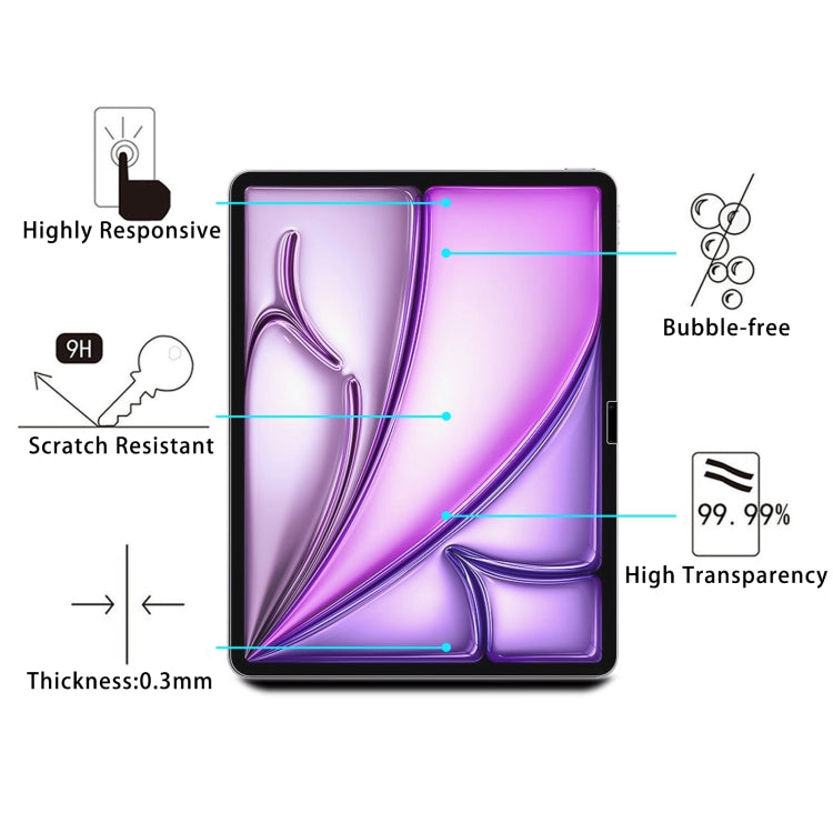 For iPad Air 13 2024 0.26mm 9H 2.5D Explosion-proof Tempered Glass Film - iPad Air 13 2024 Tempered Glass by PMC TechLife | Online Shopping South Africa | PMC TechLife | Buy Now Pay Later Mobicred