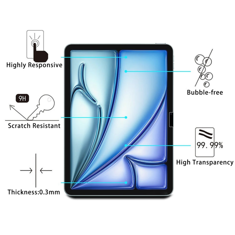 For iPad Air 11 2025 / 2024 25pcs 0.26mm 9H 2.5D Explosion-proof Tempered Glass Film - iPad Air 11 2025 / 2024 Tempered Glass by PMC TechLife | Online Shopping South Africa | PMC TechLife | Buy Now Pay Later Mobicred