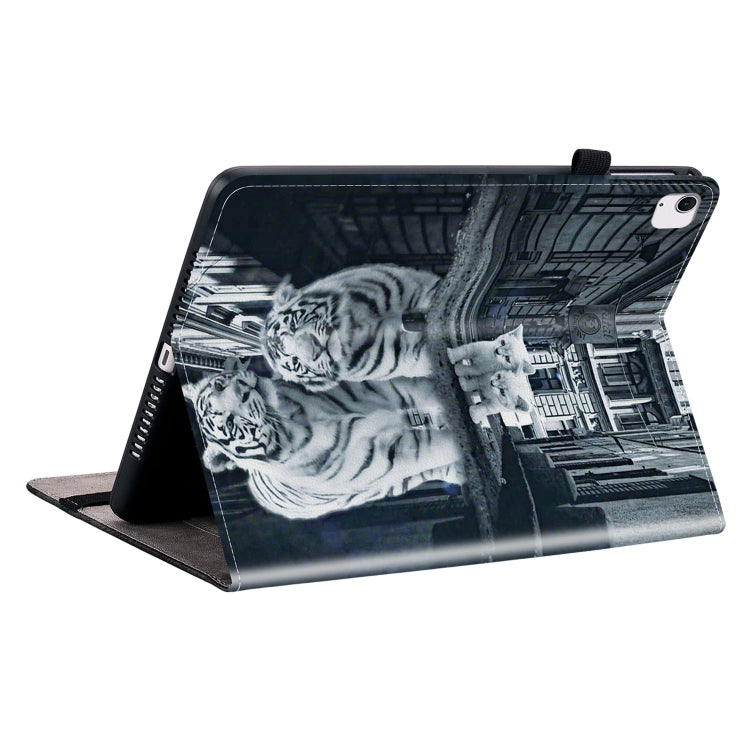 For iPad Air 13 2024 Crystal Texture Painted Leather Smart Tablet Case(Cat Reflection Tiger) - iPad Air 13 2024 Cases by PMC TechLife | Online Shopping South Africa | PMC TechLife | Buy Now Pay Later Mobicred