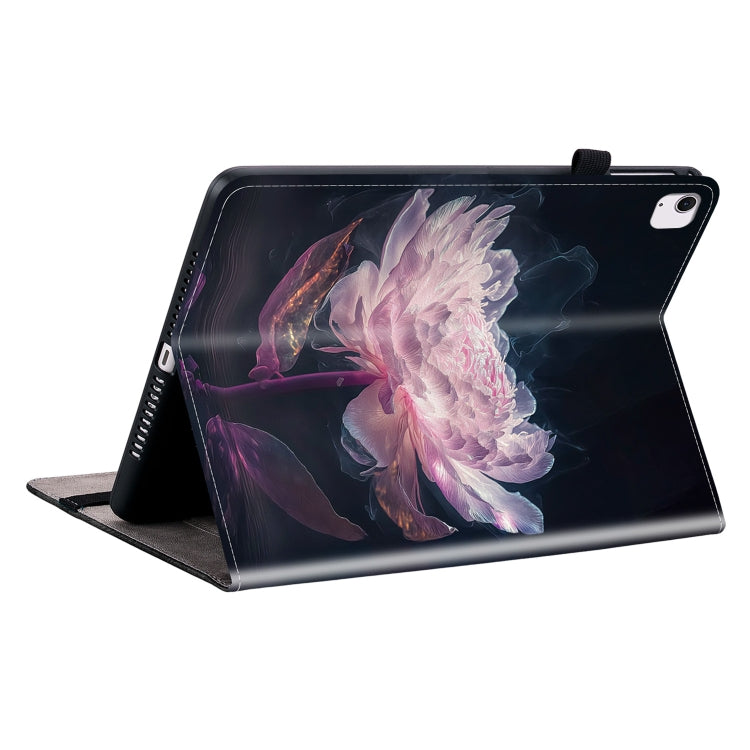 For iPad Air 11 2024 Crystal Texture Painted Leather Smart Tablet Case(Purple Peony) - iPad Air 11 2024 Cases by PMC TechLife | Online Shopping South Africa | PMC TechLife | Buy Now Pay Later Mobicred
