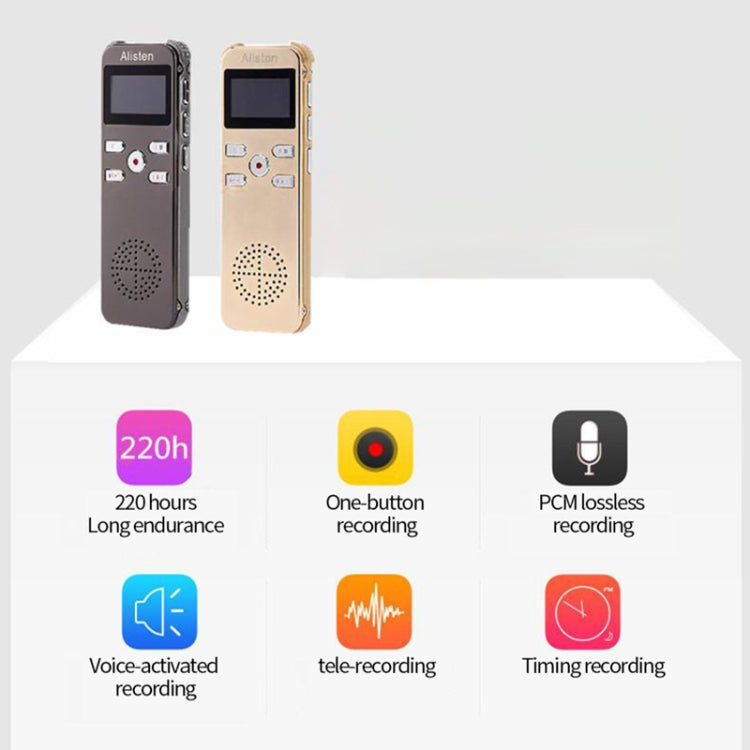 JNN X26 Mini Portable Voice Recorder with OLED Screen, Memory:16GB(Gold) - Recording Pen by JNN | Online Shopping South Africa | PMC TechLife | Buy Now Pay Later Mobicred