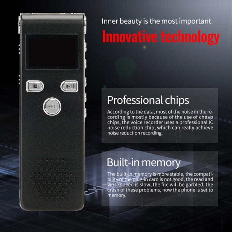 JNN X18 Mini Smart HD Noise Cancelling Voice Recorder, Memory:4GB(Black) - Recording Pen by JNN | Online Shopping South Africa | PMC TechLife | Buy Now Pay Later Mobicred