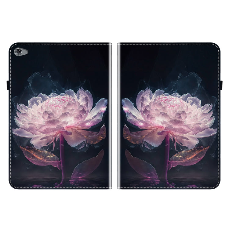 For Huawei MediaPad M5 Lite 10 / C5 10.1 Crystal Texture Painted Leather Smart Tablet Case(Purple Peony) - Huawei by PMC TechLife | Online Shopping South Africa | PMC TechLife | Buy Now Pay Later Mobicred