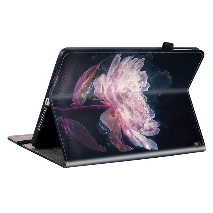 For Amazon Fire HD10 2023 Crystal Texture Painted Leather Tablet Case(Purple Peony) - Amazon by PMC TechLife | Online Shopping South Africa | PMC TechLife | Buy Now Pay Later Mobicred
