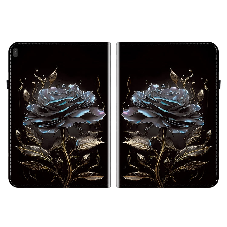 For Lenovo Tab M10 X605 / M10 HD X505 Crystal Texture Painted Leather Tablet Case(Black Rose) - Lenovo by PMC TechLife | Online Shopping South Africa | PMC TechLife | Buy Now Pay Later Mobicred
