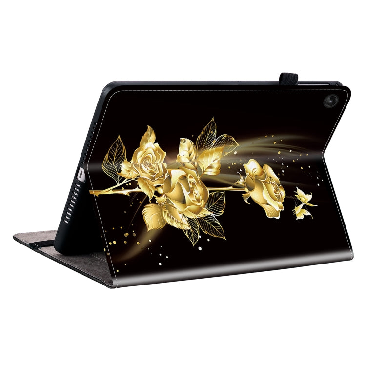 For Lenovo Tab M10 Plus HD 10.6 3rd Gen Crystal Texture Painted Leather Tablet Case(Gold Butterfly Rose) - Lenovo by PMC TechLife | Online Shopping South Africa | PMC TechLife | Buy Now Pay Later Mobicred