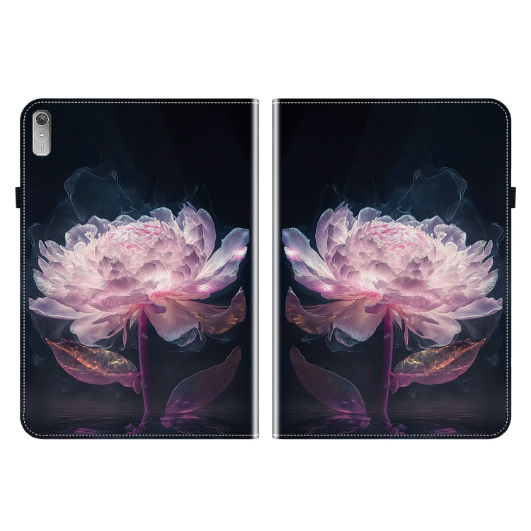 For Lenovo Tab P11 Gen 2 11.5 Crystal Texture Painted Leather Tablet Case(Purple Peony) - Lenovo by PMC TechLife | Online Shopping South Africa | PMC TechLife | Buy Now Pay Later Mobicred
