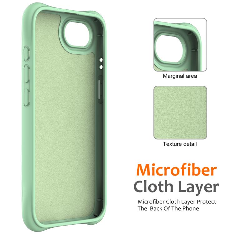 For iPhone 16e Wave Texture MagSafe Magnetic Liquid Silicone Phone Case(Green) - iPhone 16e Cases by PMC TechLife | Online Shopping South Africa | PMC TechLife | Buy Now Pay Later Mobicred