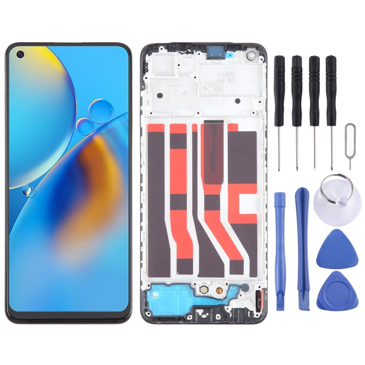 For OPPO F19 Original AMOLED LCD Screen Digitizer Full Assembly with Frame - LCD Screen by PMC TechLife | Online Shopping South Africa | PMC TechLife | Buy Now Pay Later Mobicred