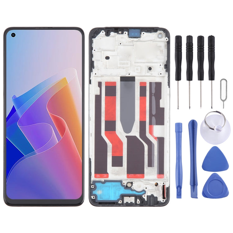 For OPPO Reno8 Lite 5G Original AMOLED LCD Screen Digitizer Full Assembly with Frame - LCD Screen by PMC TechLife | Online Shopping South Africa | PMC TechLife | Buy Now Pay Later Mobicred