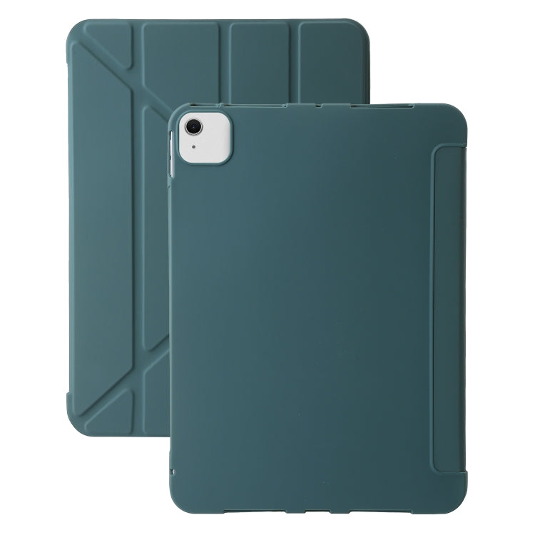 For iPad Air 11 2024 TPU Deformation Flip Leather Tablet Case with Holder(Dark Green) - iPad Air 11 2024 Cases by PMC TechLife | Online Shopping South Africa | PMC TechLife | Buy Now Pay Later Mobicred