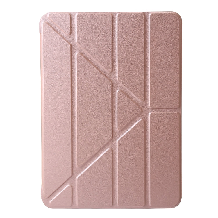 For iPad Air 11 2025 / 2024 TPU Deformation Flip Leather Tablet Case with Holder(Rose Gold) - free shipping - PMC TechLife - Order now!