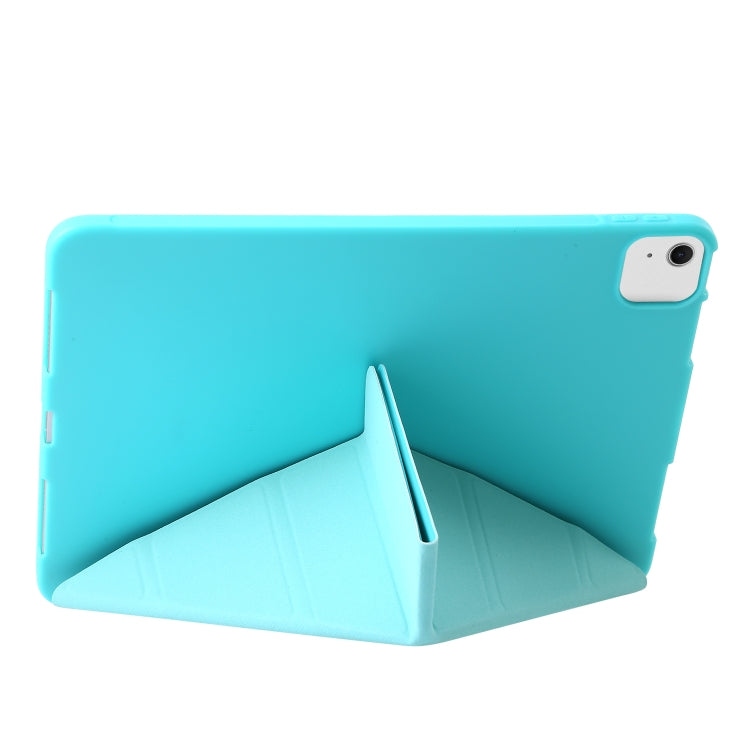 For iPad Air 11 2024 TPU Deformation Flip Leather Tablet Case with Holder(Mint Blue) - iPad Air 11 2024 Cases by PMC TechLife | Online Shopping South Africa | PMC TechLife | Buy Now Pay Later Mobicred