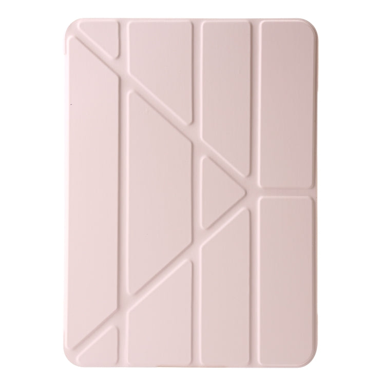 For iPad Air 11 2024 TPU Deformation Flip Leather Tablet Case with Holder(Light Pink) - iPad Air 11 2024 Cases by PMC TechLife | Online Shopping South Africa | PMC TechLife | Buy Now Pay Later Mobicred