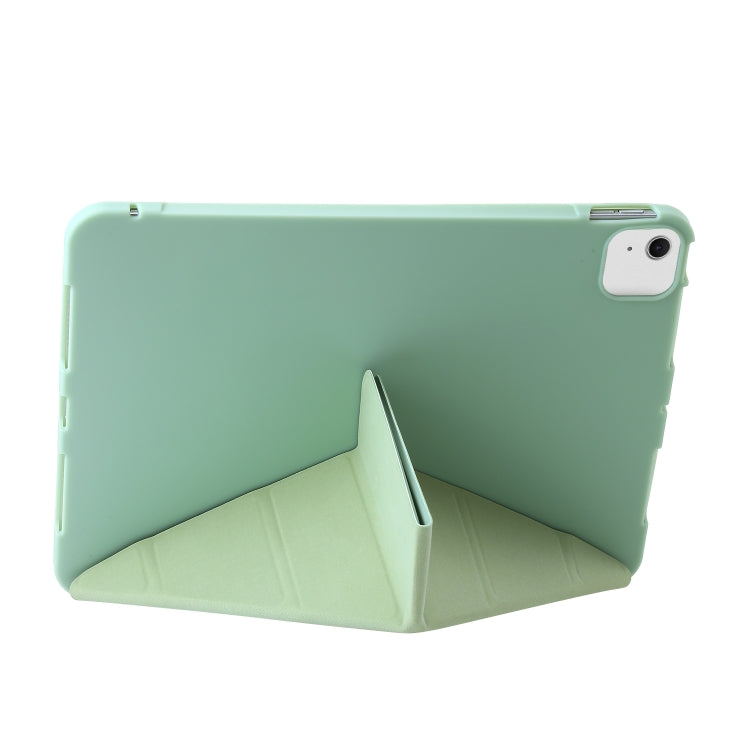 For iPad Air 11 2025 / 2024 TPU Deformation Flip Leather Tablet Case with Holder(Mint Green) - free shipping - PMC TechLife - Order now!