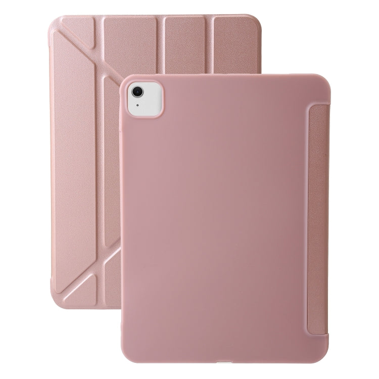 For iPad Air 13 2024 TPU Deformation Flip Leather Tablet Case with Holder(Rose Gold) - iPad Air 13 2024 Cases by PMC TechLife | Online Shopping South Africa | PMC TechLife | Buy Now Pay Later Mobicred