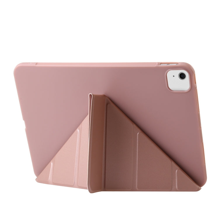 For iPad Air 13 2024 TPU Deformation Flip Leather Tablet Case with Holder(Rose Gold) - iPad Air 13 2024 Cases by PMC TechLife | Online Shopping South Africa | PMC TechLife | Buy Now Pay Later Mobicred