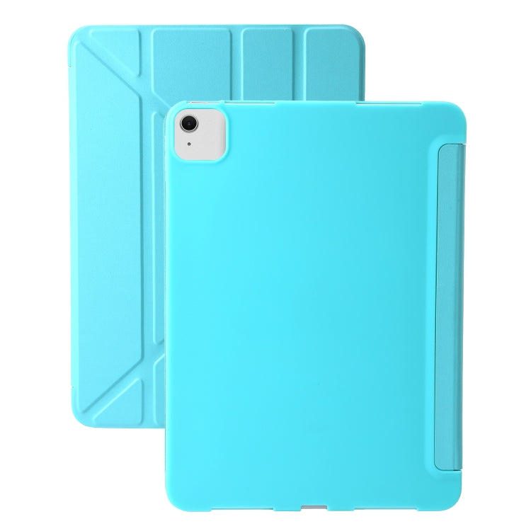 For iPad Air 13 2024 TPU Deformation Flip Leather Tablet Case with Holder(Mint Blue) - iPad Air 13 2024 Cases by PMC TechLife | Online Shopping South Africa | PMC TechLife | Buy Now Pay Later Mobicred