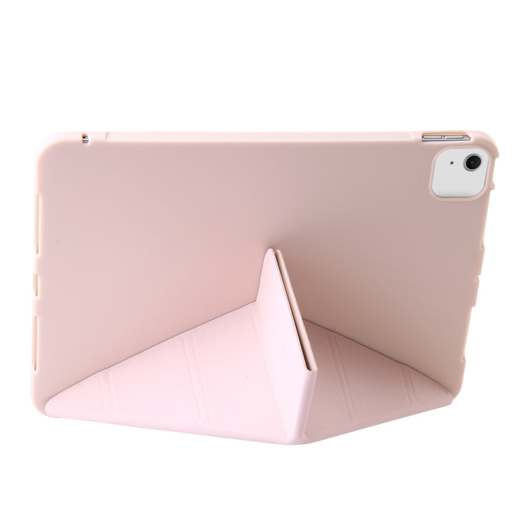 For iPad Air 13 2024 TPU Deformation Flip Leather Tablet Case with Holder(Light Pink) - iPad Air 13 2024 Cases by PMC TechLife | Online Shopping South Africa | PMC TechLife | Buy Now Pay Later Mobicred