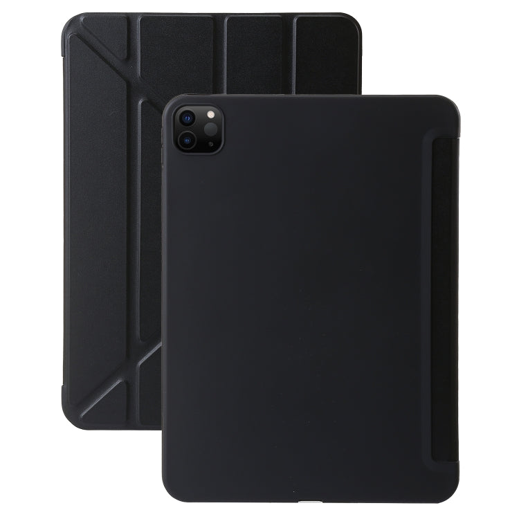 For iPad Pro 11 2024 TPU Deformation Flip Leather Tablet Case with Holder(Black) - iPad Pro 11 2024 Cases by PMC TechLife | Online Shopping South Africa | PMC TechLife | Buy Now Pay Later Mobicred